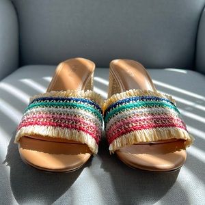 Jcrew raffia slides